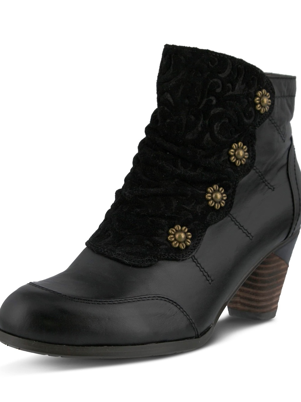 L'Artiste by Spring Step Women's Belgard Ankle Bootie in Black